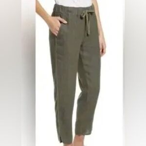 J. Jill Relaxed  Pants Women M Army Green Cropped High Rise